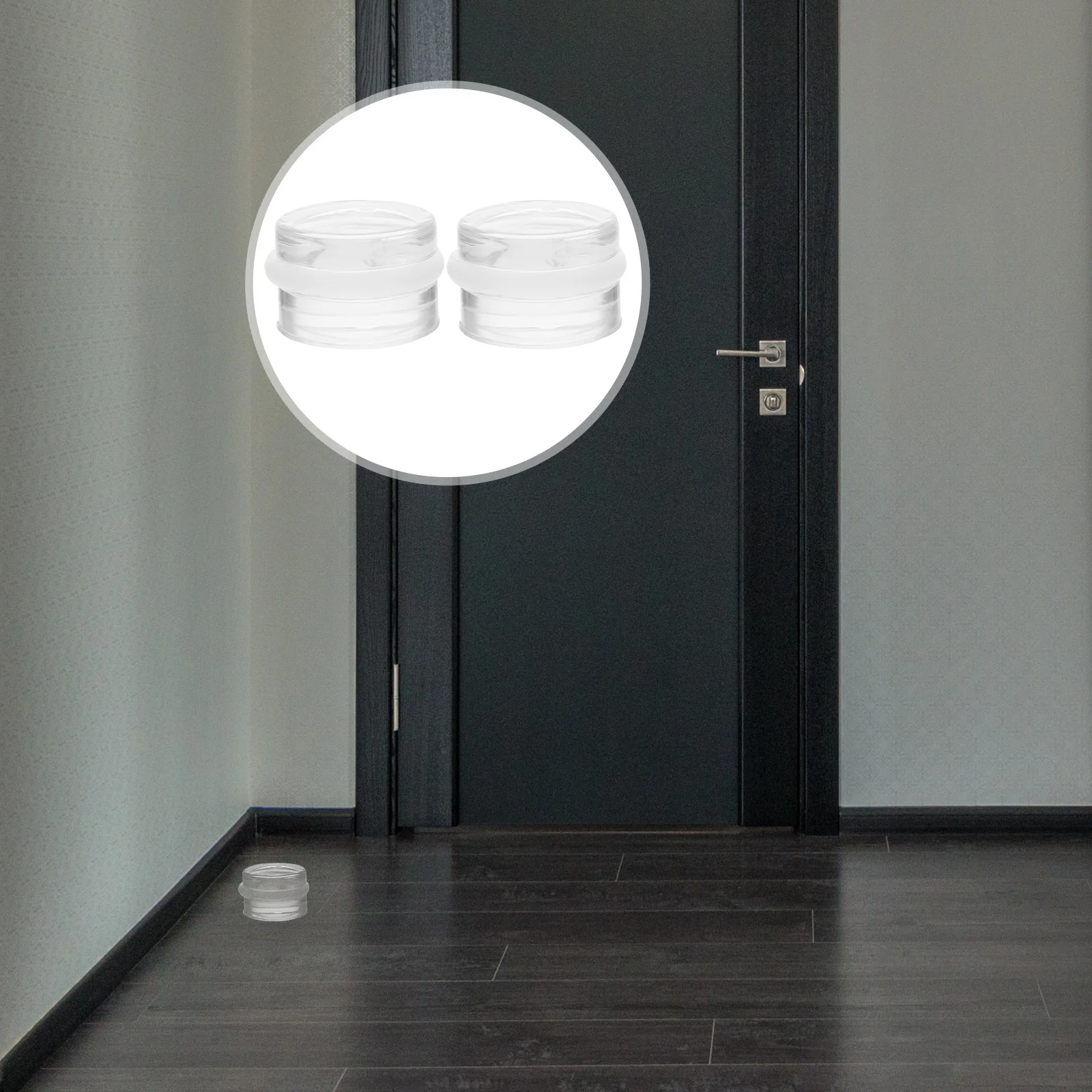 

2pcs Cylindrical Door Stopper Silicone Anti-Collision Buffer For Home Floor Protection Non-Skid Door Wedge Stoppers Safety