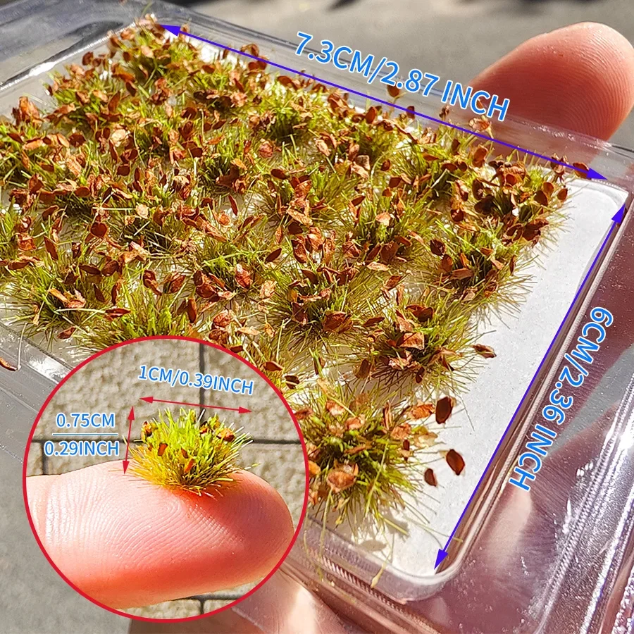 0.29インチ人工ミニ静止草クラスターモデル植物花束DIY製作プロジェクト砂テーブルレイアウトシーンガーデンデコレーション