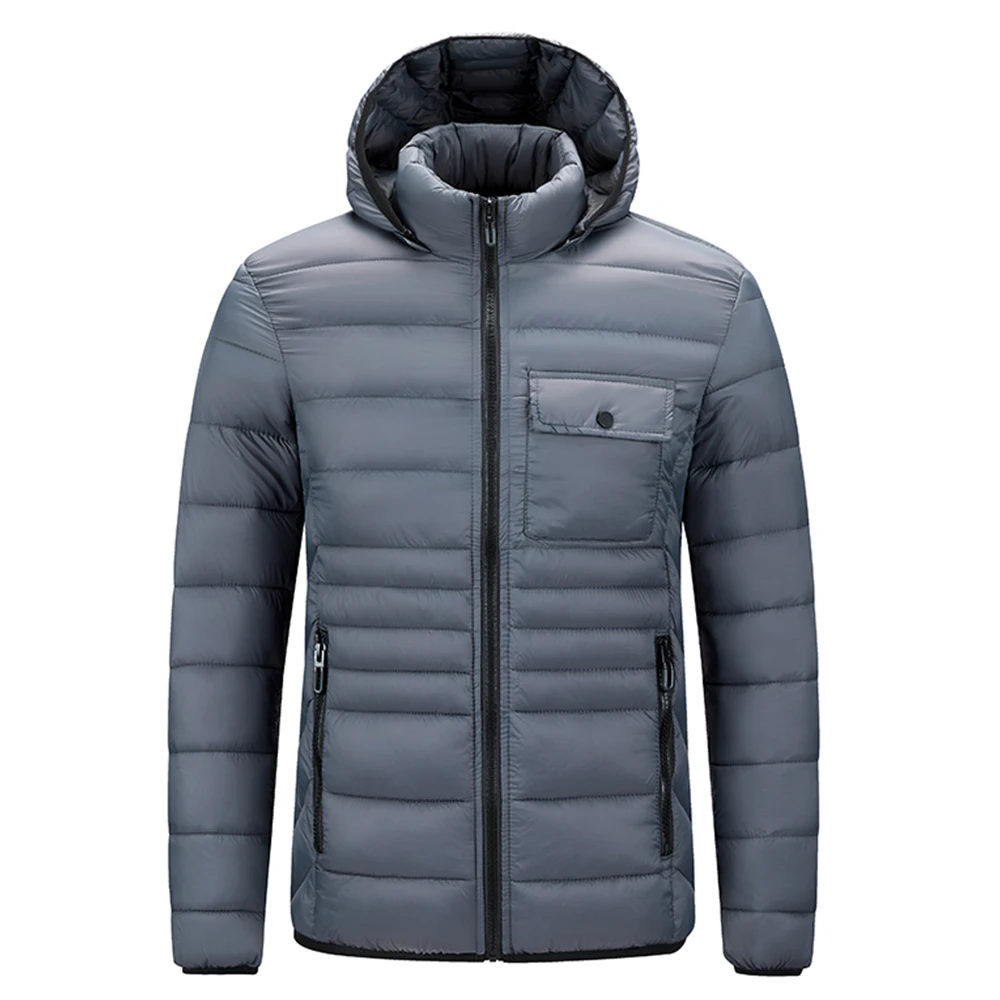 Venta directa de fábrica Ropa acolchada de algodón de alta calidad para hombres en otoño e invierno, ropa sencilla acolchada de algodón, chaquetas acolchadas de algodón acanaladas informales para hombres