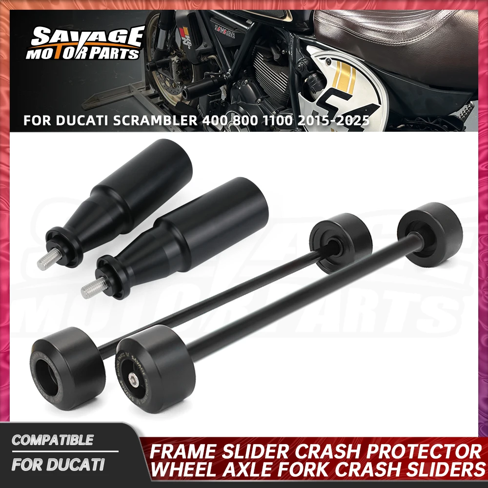 

Frame Slider Crash Protector For Ducati Scrambler 800 Classic Cafe Racer Urban Motard Motorcycle Wheel Axle Fork Crash Sliders