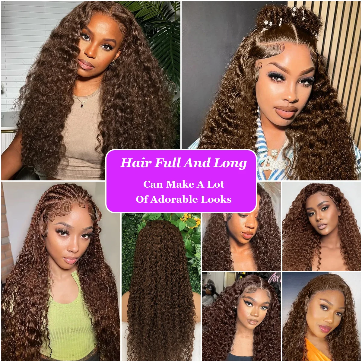 # 4 الشوكولاته البني 36 بوصة 220% الكثافة موجة عميقة 13x6 HD شفافة الدانتيل الباروكة الأمامية ريال البرازيلي خصلات الشعر المستعار الإنسان للنساء