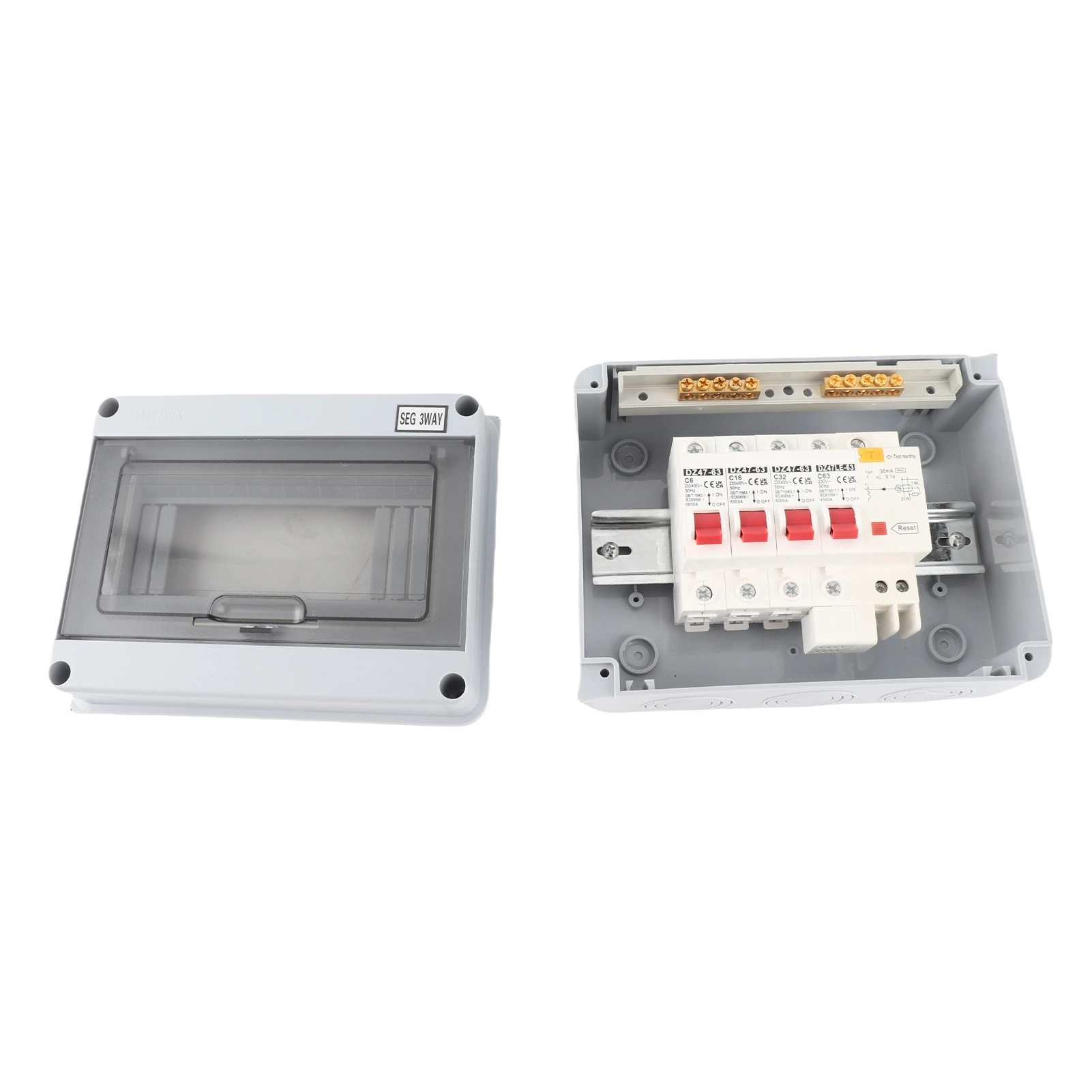 

3 Way Garage Caravan Consumer Unit 63A 30mA RCD 3MCB 6a16a32A