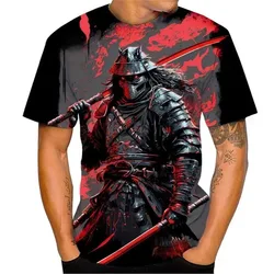 New T-Shirts Japanese Samurai 3D Printed Men Women Fashion Streetwear Oversized Short Sleeve T Shirt Male Tees Tops Man Clothing
