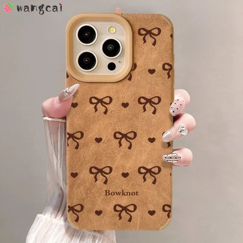 

Ins Style Bowknot Heart Phone Case For Xiaomi Poco F8 F7 17 Pro Max 15 Ultra 14 13 Civi 5 Pro Redmi K90 K80 Pro Max Ultra Cover