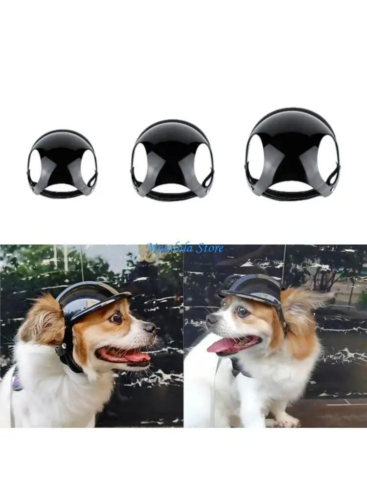 

U2JC Dog Helmet with Ear Hole Puppy Helmet Motorcycle Dog Helmet Cover Pet helmet