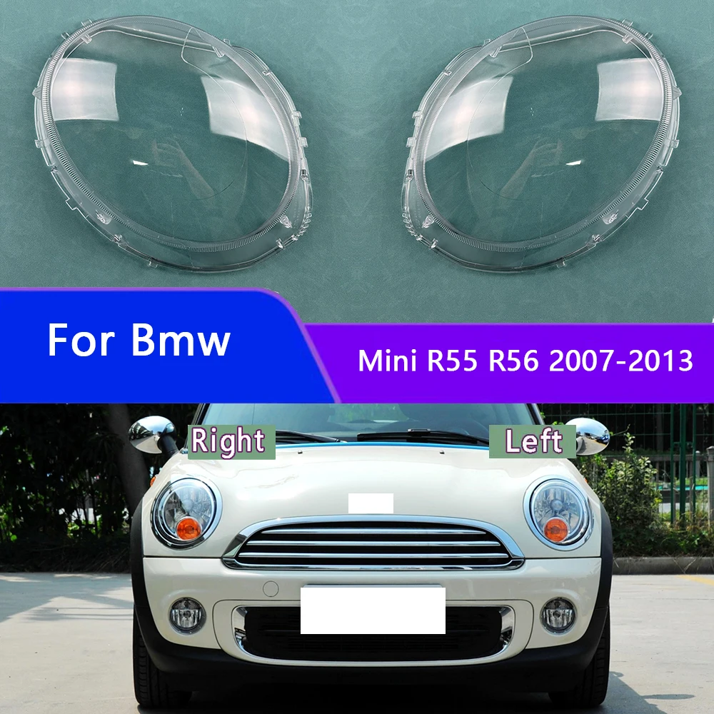 For Bmw Mini R55 R56 2007-2013 Headlamp Housing Transparent Mask Cover Headlight Shell Plexiglass Replace Original Lens