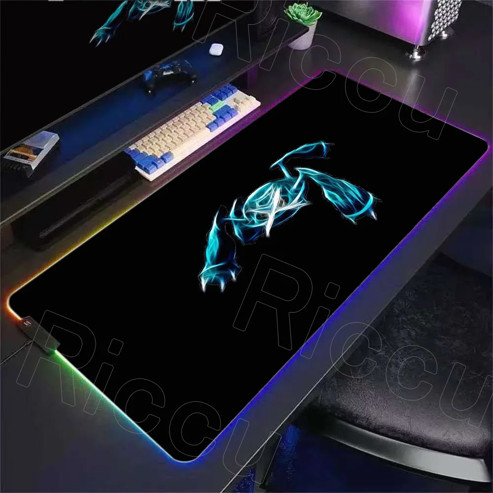 RGB Mouse Pad Pokemon Pikachu Metagross Computer Speed Type Carpet Mat E-sports Players Laptop Keyboard LED Mousepad PC Desk Mat