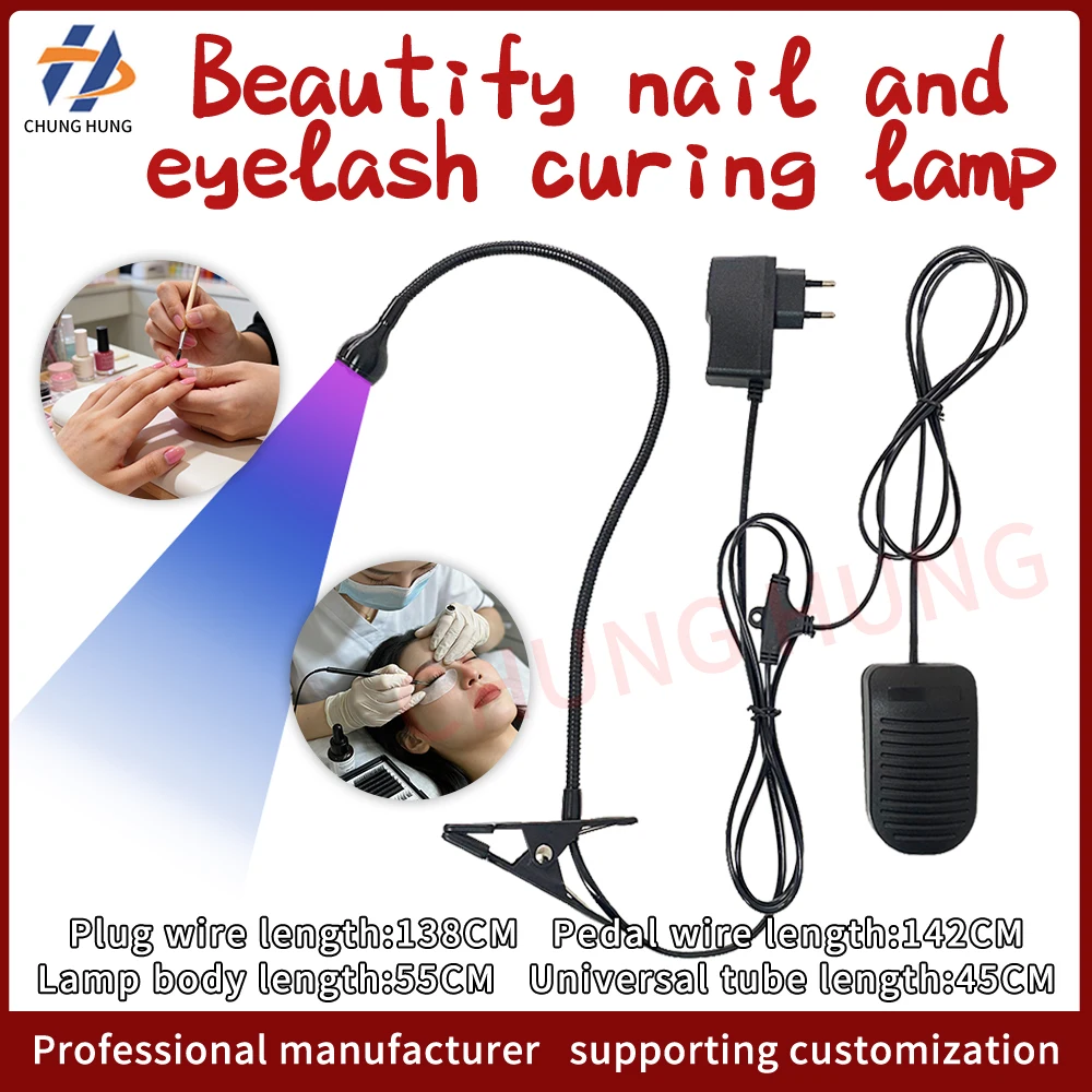 5W High-Power UV Curing Lamp Green Light for Nail Eyelash Mobile Phone Repair Shadowless Adhesive for Glass Acrylic Oil-based