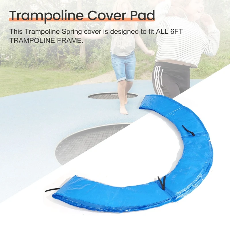 Round Trampoline Replacement Safety Pad Spring Cover Fit 6Ft Trampoline Frame Edge Cover Accessories