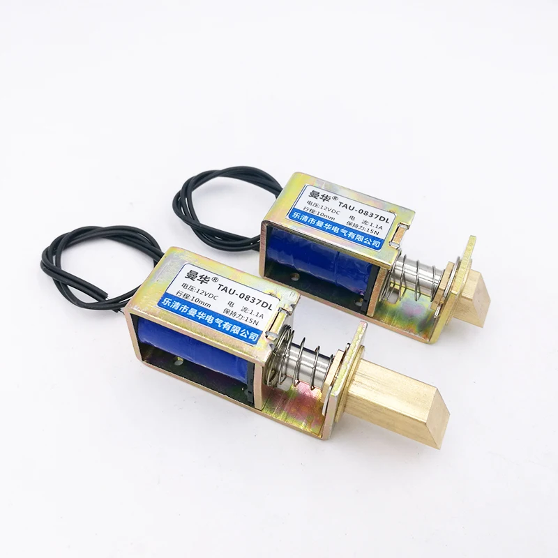 Cerradura magnética de TAU-S0837DL, dispositivo de cierre eléctrico para puerta de armario, CC 6V, 12V, 24V