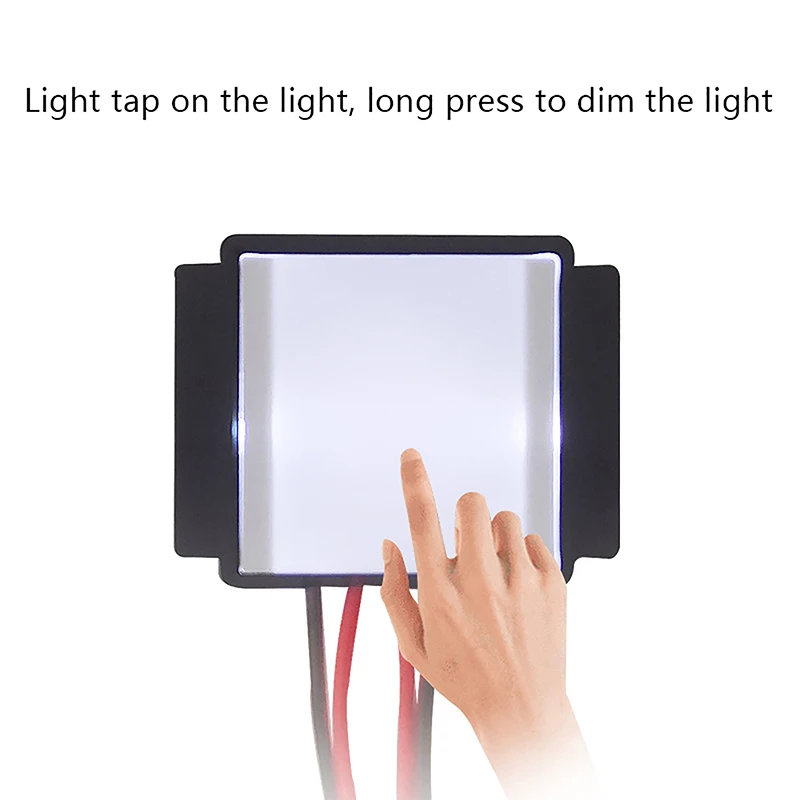 Interruptor táctil de espejo Led luz inteligente monocromática tricoloreado atenuación DC 12-24V 3A Sensor de interruptor sensible al tacto de espejo inteligente