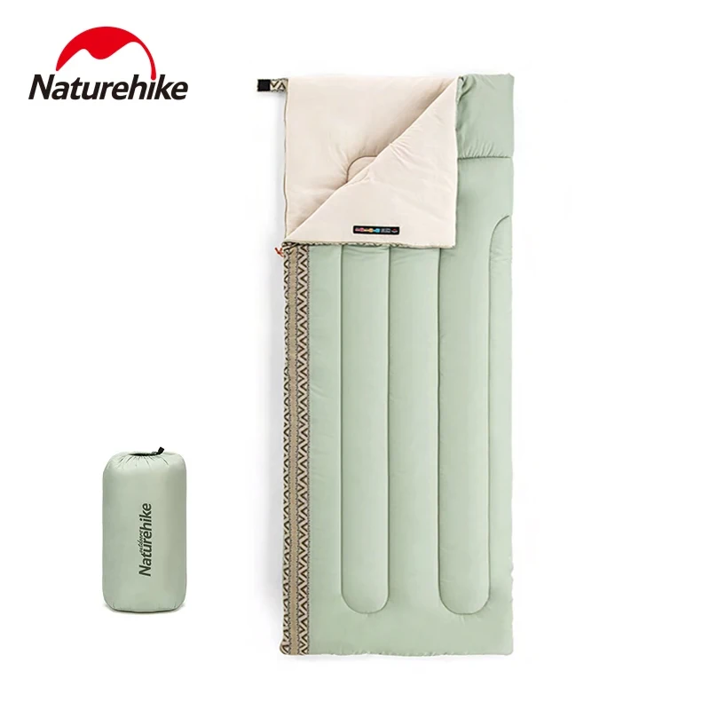 Naturehike Sleeping Bag Ultralight Portable Camping Sleeping Bag Machine Washable Cotton Sleeping Bag Summer Travel Sleeping Bag