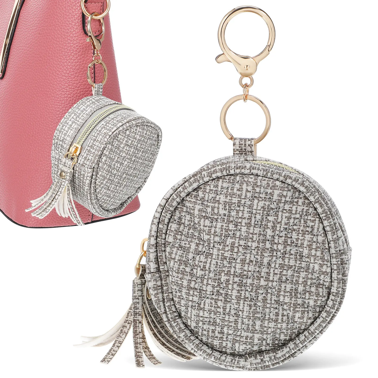 

Стильная мягкая удобная сумка-чехол для пустышки из ПУ с застежкой-молнией и креплением на клипсе для сумки для подгузников, коляски, рюкзака