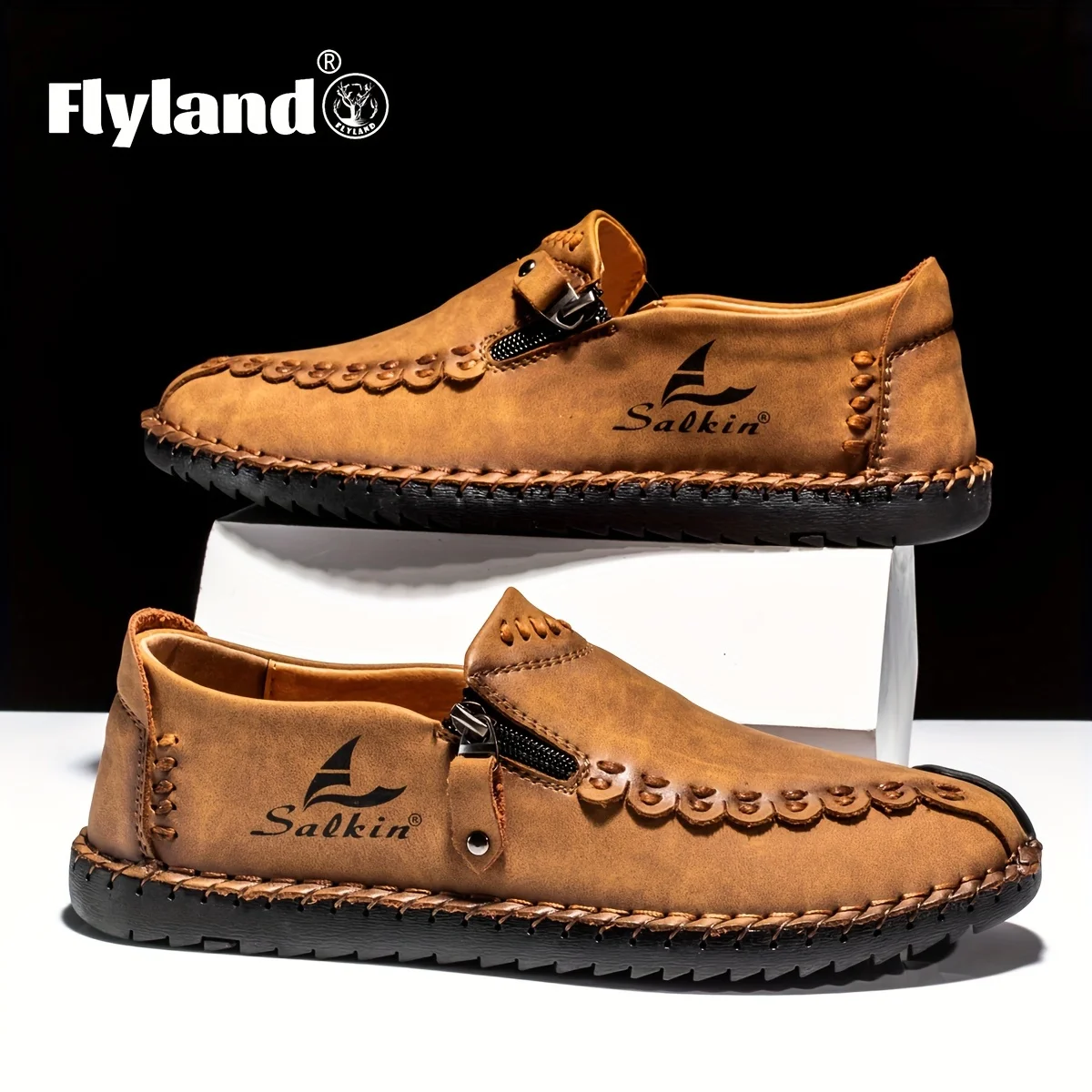 Leather Casual Sneakers for Men Motorcycle Shoes 2024 New In Waterproof Men Luxury Dress Loafers Shoes Footwear