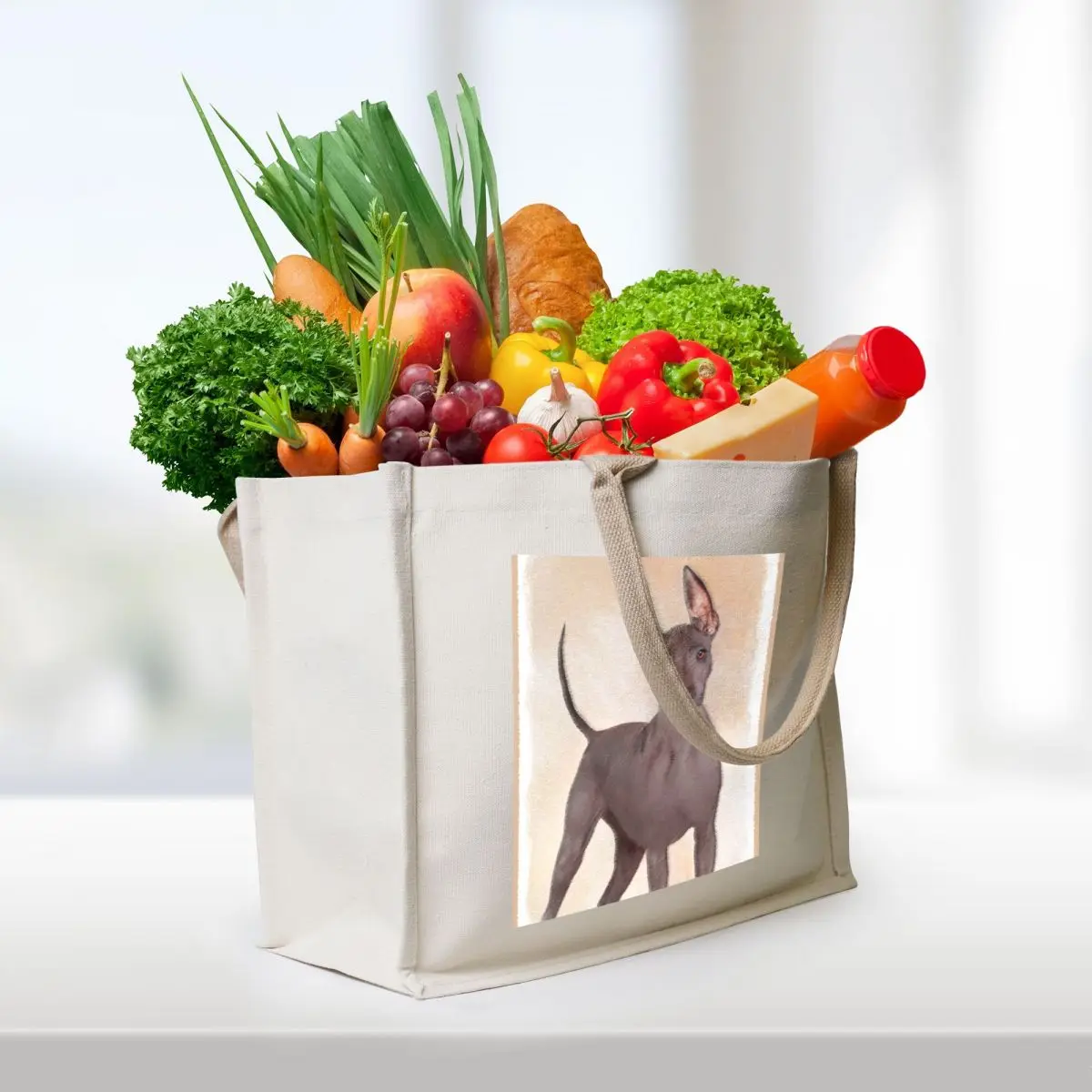 Xoloitzcuintli Painting - Cute Original Dog Art Tote Bag cute pouch bag the tote bag women