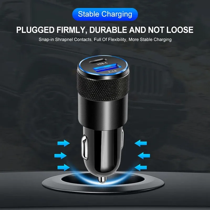 Olaf adaptor pengisi daya ponsel di mobil, adaptor pengisi daya USB Tipe C UNTUK iphone 13 12 Xiaomi Huawei Samsung USB C