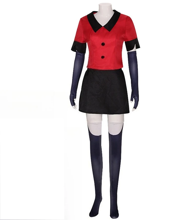 

Anime Haz Hotel Vaggie Cosplay Costume Women Skirt Suits Halloween Carnival Party Cosplays Vaggie Dress Costumes Customized