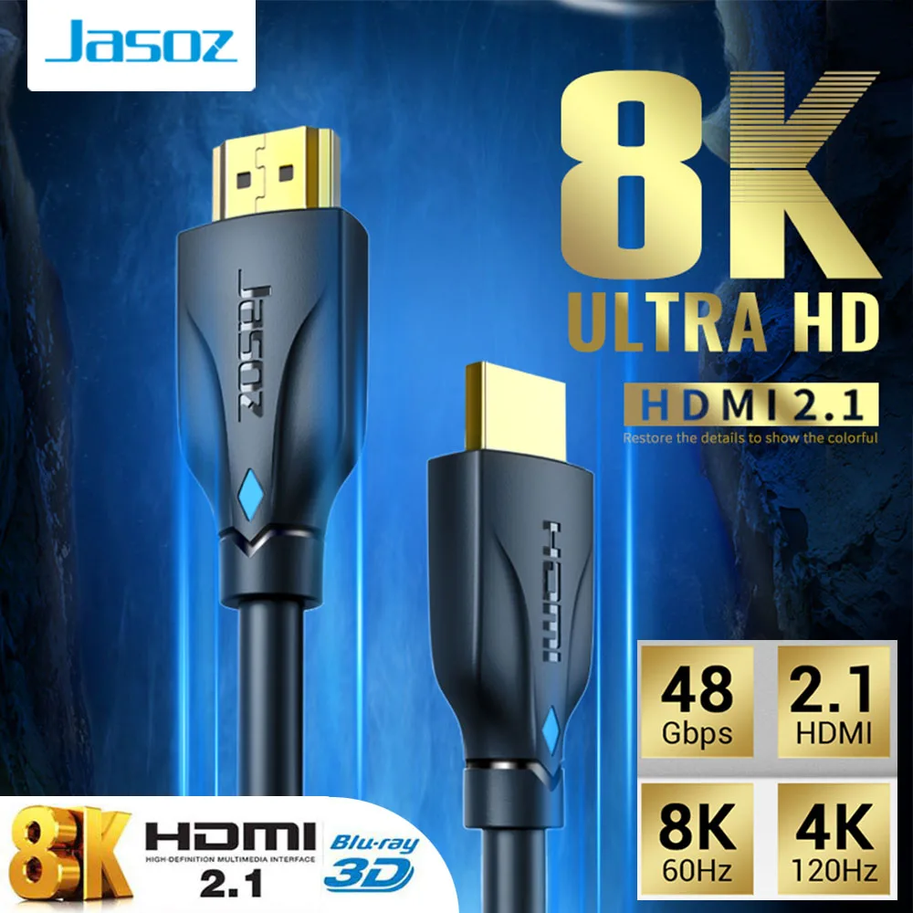 8K HDMI Cable 2M 3m 5m 10M HDMI 2.1 Wire for Xiaomi Xbox Serries X PS5 PS4 Chromebook Laptops 120Hz Splitter Digital Cable Cord