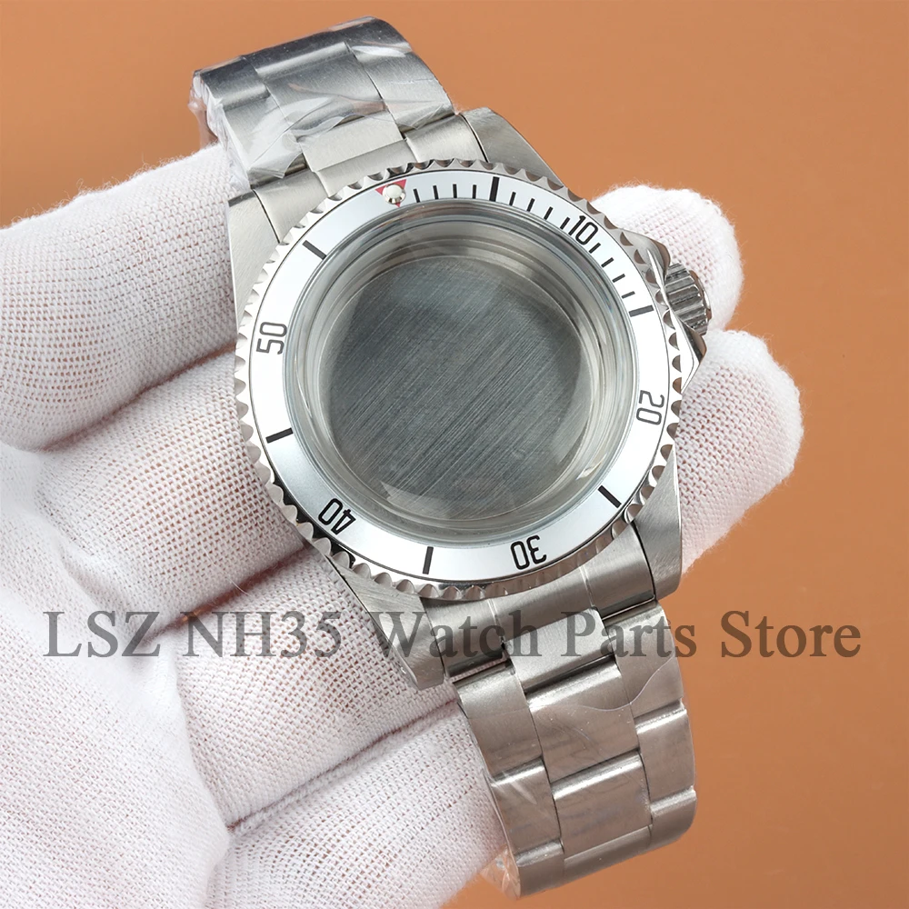 

39.5mm Convex Glass Vintage Watch Case with Oyster/Jubilee Strap Accessories Fit NH35 NH36 Automatic Movement 28.5mm Dial Part