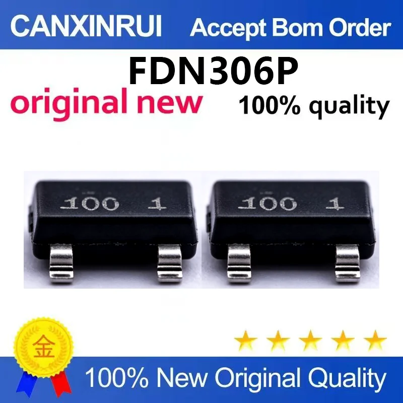 （5pcs-100pcs）Original genuine FDN306P SOT-23 12V/2.6A P-channel, field-effect transistor