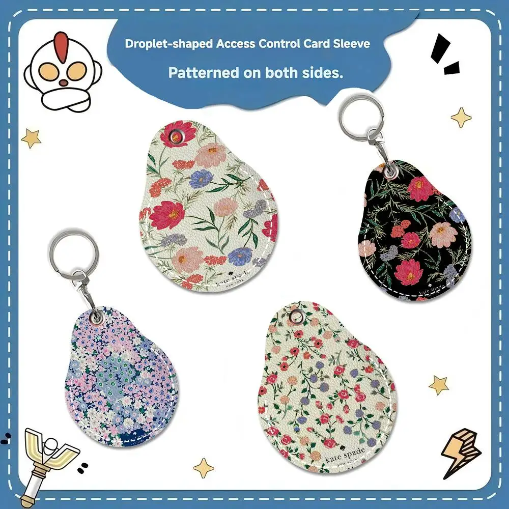 K-Kate S-Spade Flower Waterdrop aped N Acc Control Card Holder for Vehicles Public Transport Keychain Protective Cover