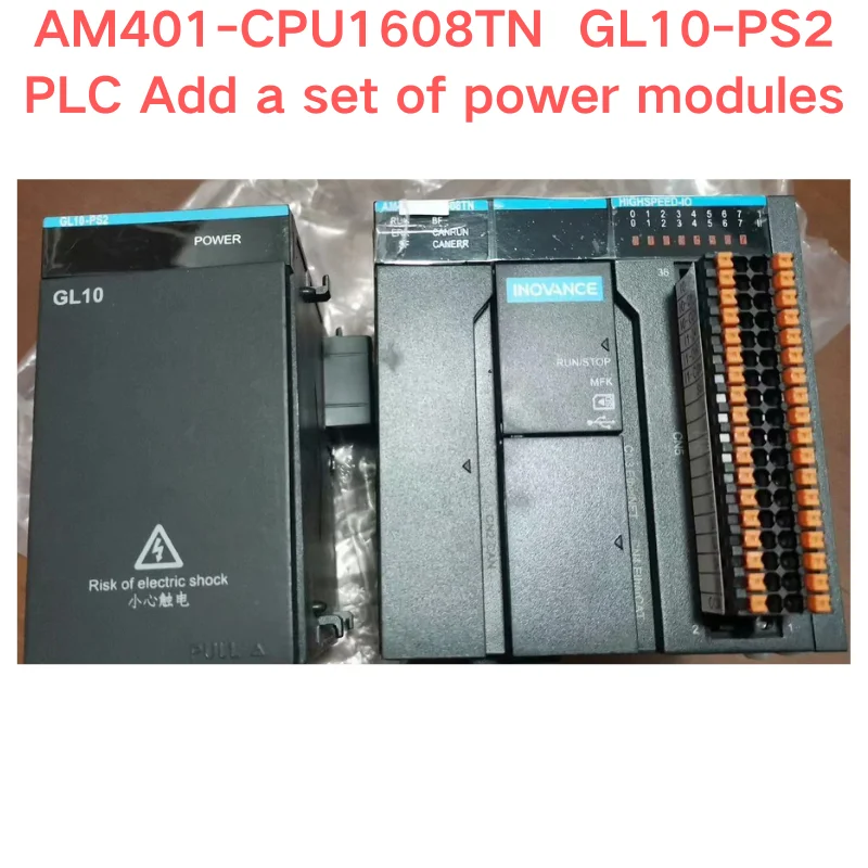 Second  barnd-new Inovance AM401-CPU1608TN  GL10-PS2 PLC Add a set of power modules  test OK