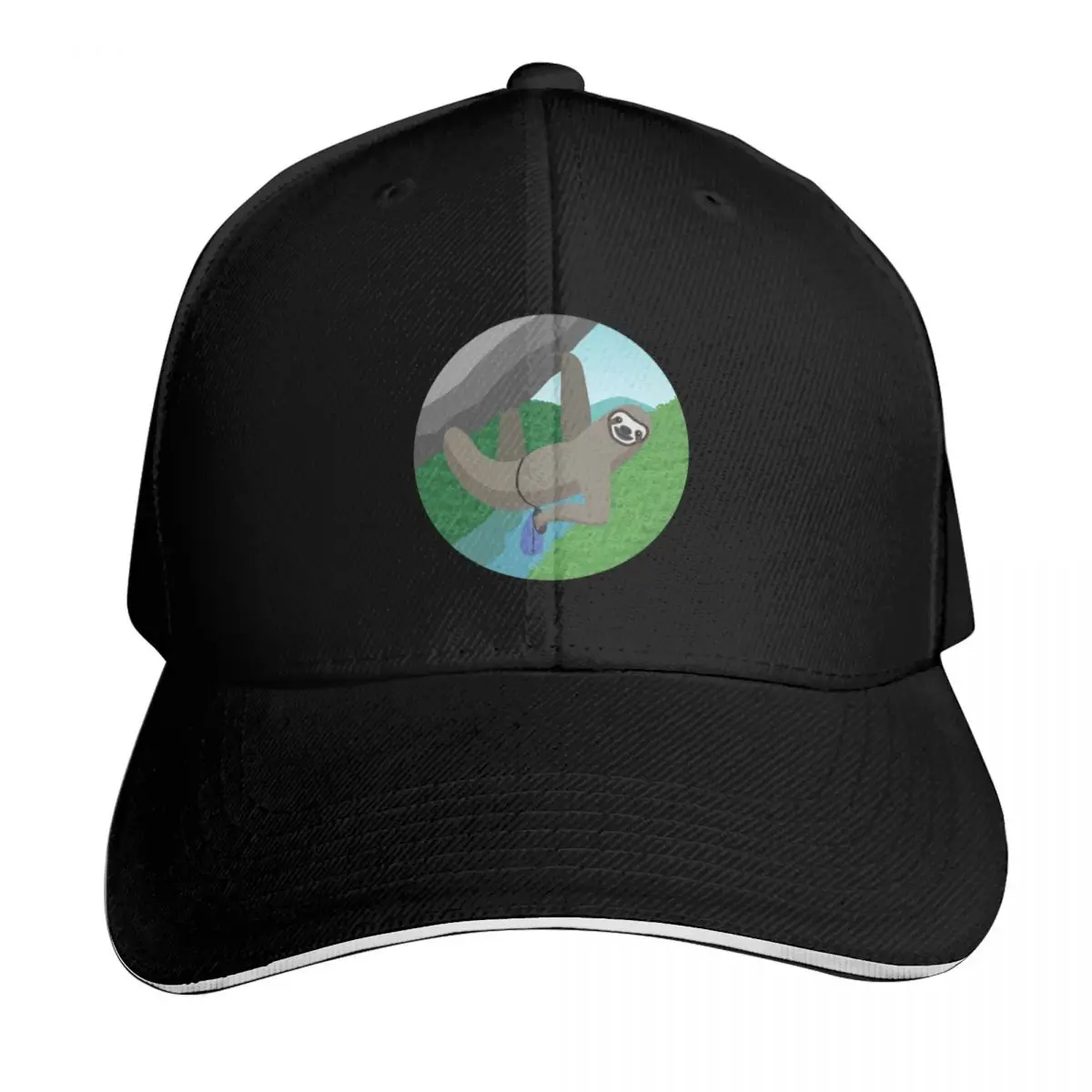 Rock Climbing Sloth | New River Gorge Baseball Cap Sun Protection UPF 50+ Breathable Mesh Back Adjustable Buckle Closure