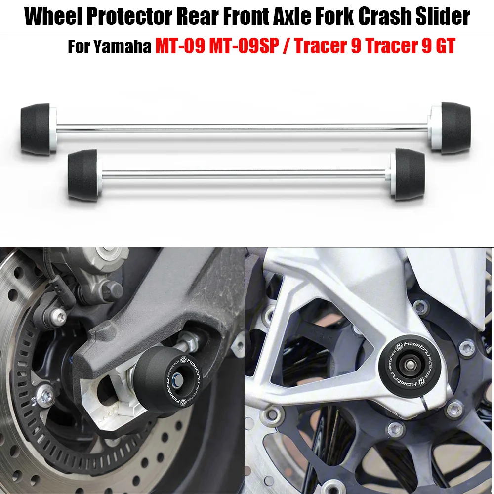 

Motorcycle Wheel Protector Rear Front Axle Fork Crash Slider For Yamaha MT-09 MT-09SP / Tracer 9 Tracer 9 GT 2021 2022 2023