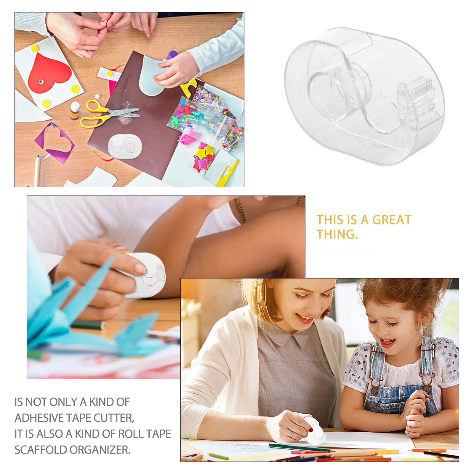 

5 Pcs Wahsi Tape Dispenser Cutting Tool Cutter for DIY Desktop Storage Holder Portable Washi Plastic