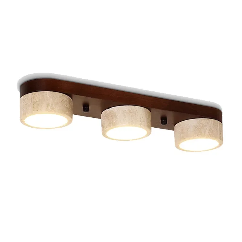 Corridor Lamp Walnut Ceiling Lights Ash Wood LED Lights for Room Living Room Spotlights Porch Light Home Decor Lighting image 4