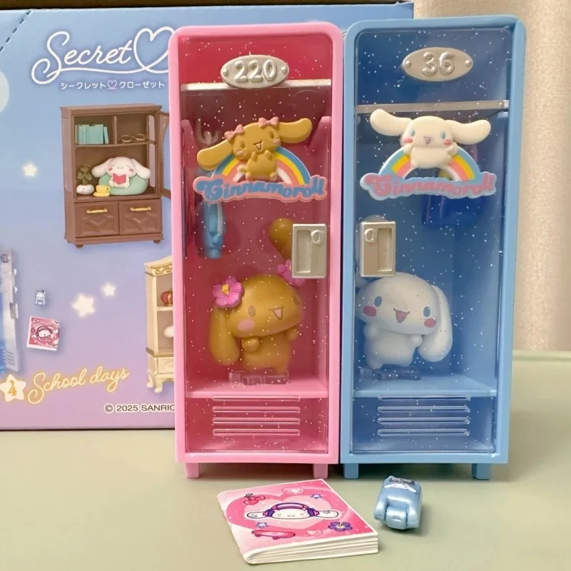 サンリオ ビッグイヤードッグ シナモロール クローゼット ミニチュア ドールハウス ワードローブ ディスプレイ おもちゃ コレクタブル ブラインドボックス フィギュア