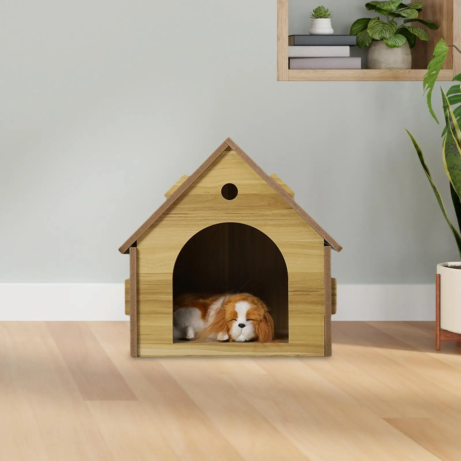 Outdoor Cat House Wooden Sleeping Playing Sturdy Structure Outside Shelter for Cats Cats Condo Hideaway Small Dogs Cat Bed Cave