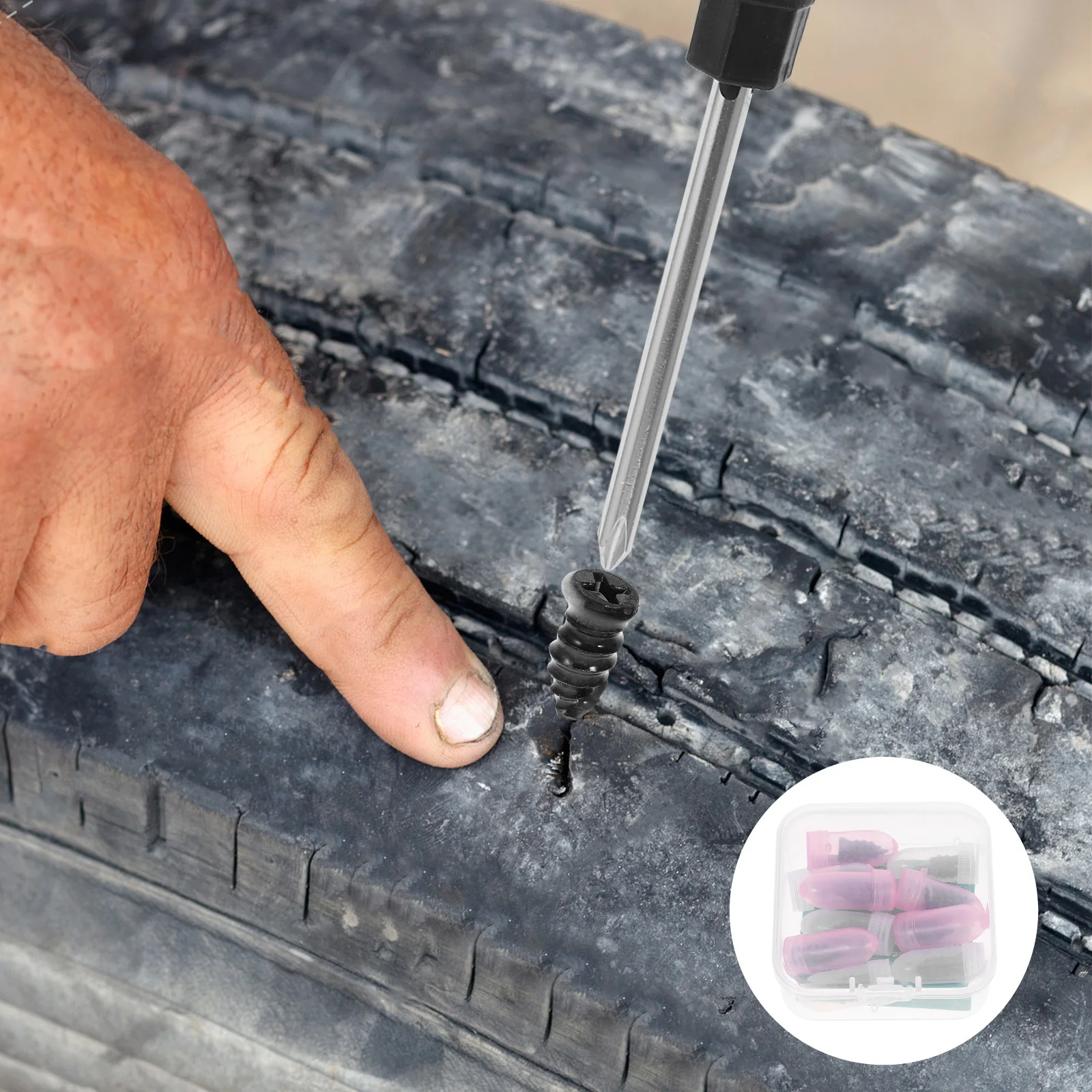 

1 set 1 Set Repair Nail Tire Plug Repair Durable Vacuum Tire Plugs For Car Motorcycle Bike Ev Quick Fix Tools