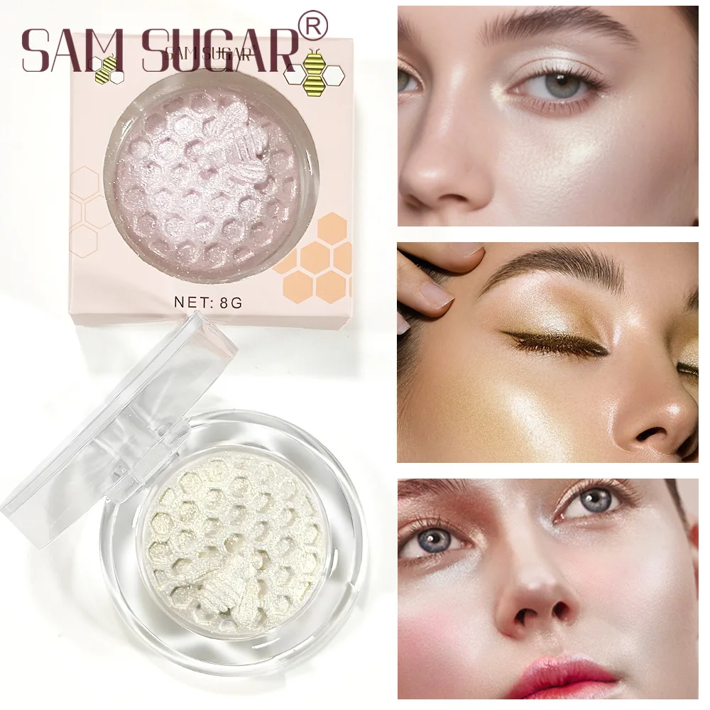 قرص هايلايتر منحوت ثلاثي الأبعاد، الجسم، الوجه، ظلال العيون، ظلال الأنف، مسحوق تفتيح وتحيط ثلاثي الأبعاد