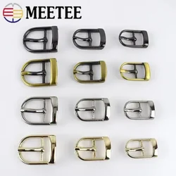 Meetee 5/10Pcs 13/16/20/25mm Metal Pin Clasp Belt Buckles Adjuster Bags Strap Slider Shoes Buckle DIY Leather Hardware Accessory