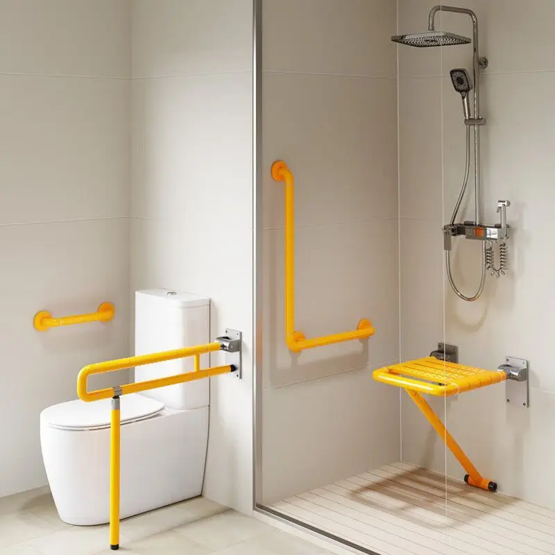 Senior-friendly remodeling Safety armrest Accessible bathroom Bath chair Elderly toilet Toilet armrest