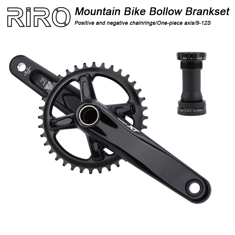 

RIRO XT Mountain Bike Tooth Disc Hollow Integrated Crank 10/11/12S Speed Positive&Negative Teeth Single/Double Disc Refitting