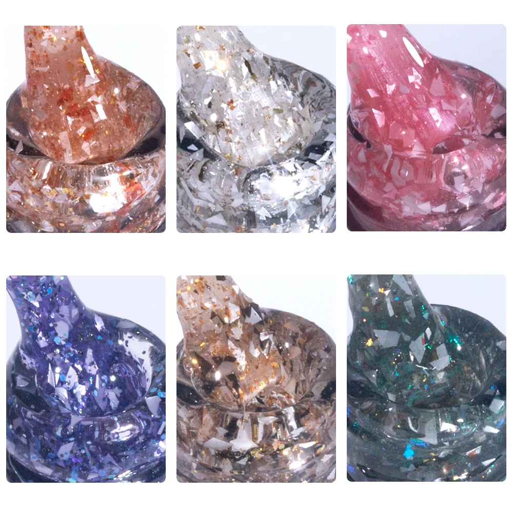 KODIES GEL Mineral Glitter Rubber Base Gel Nail Polish Sequins Semi Permanent Soak Off UV Manicure Base Gel Top Coat Nails Art