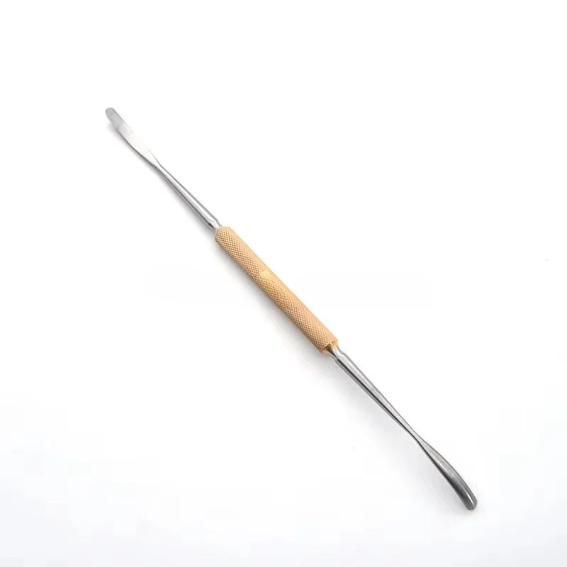 Rhinoplasty Rib Cartilage Stripper Stainless Steel Manual Gold Handle Double Head for Costal Cartilage