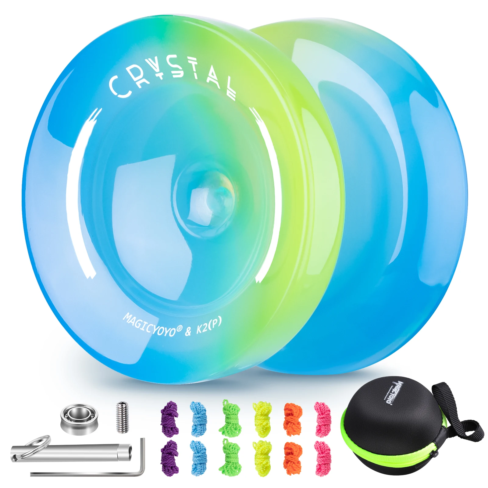 MAGICYOYO-Yoyo K2 de cristal profesional, Yoyo sensible para niños principiantes, yo-yo de doble propósito para avanzado + no sensible