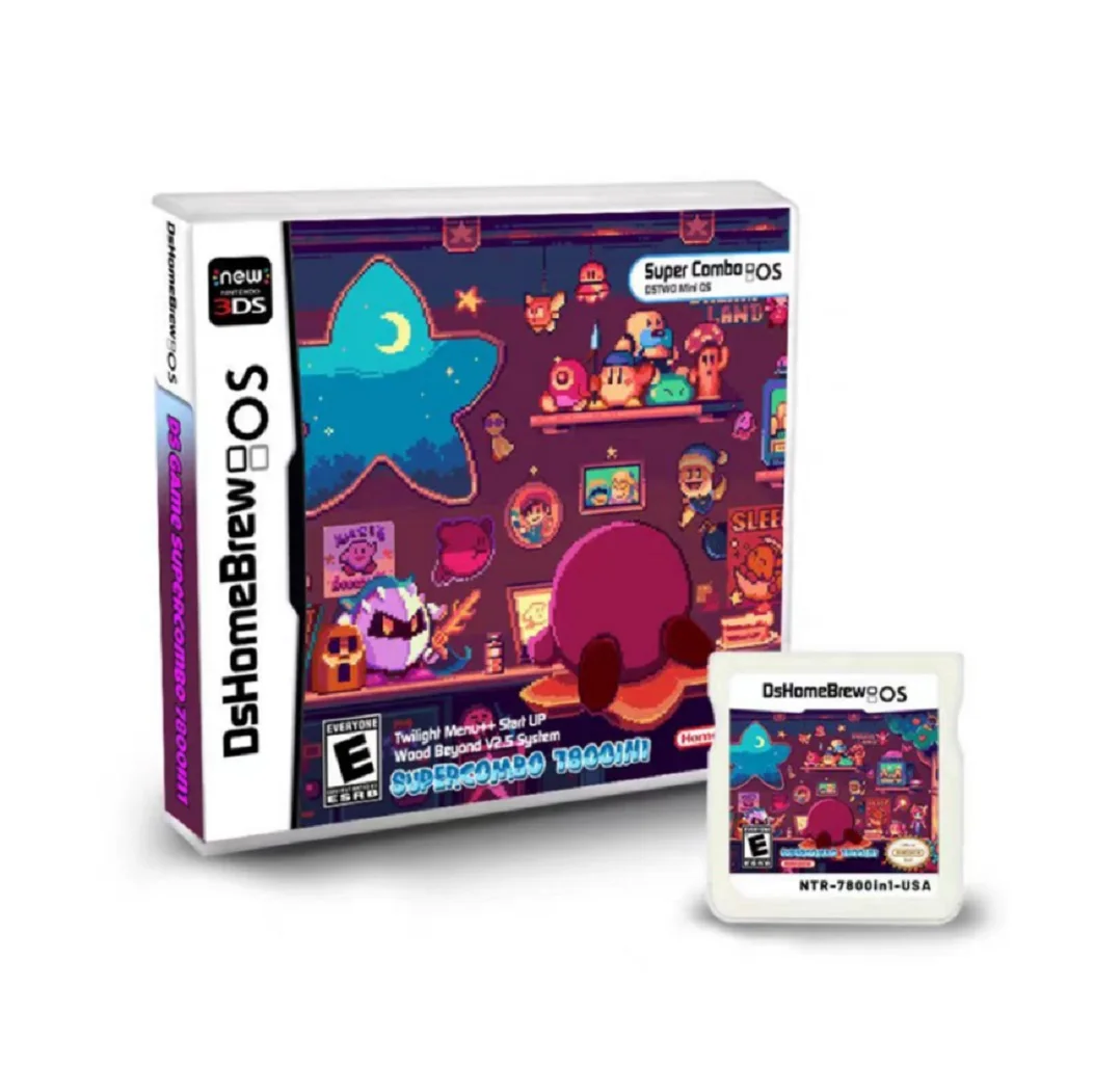 بطاقة 3DS جديدة 7800 في 1 خرطوشة متعددة لـ NDS NDSL NDSi 3DS 2DS Lite الإنجليزية مع أداة وحدة التحكم GBA NES Pce Roms