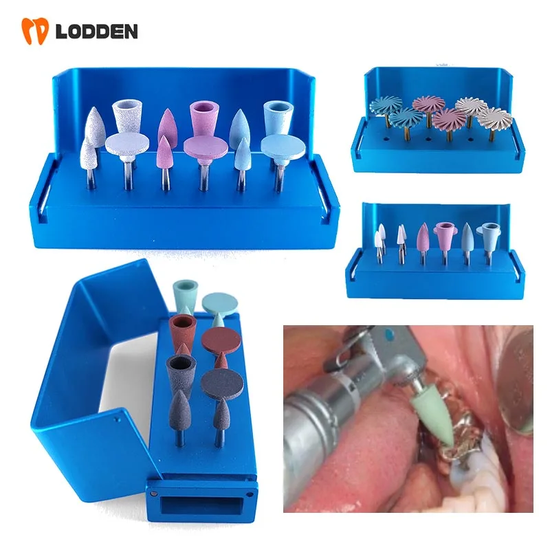 

RA Dental Dentist Polisher brush Kit For Zirconi/ Lithium Disilicate Low Speed Handpiece Contra Angle Polishing kit Dental Tool