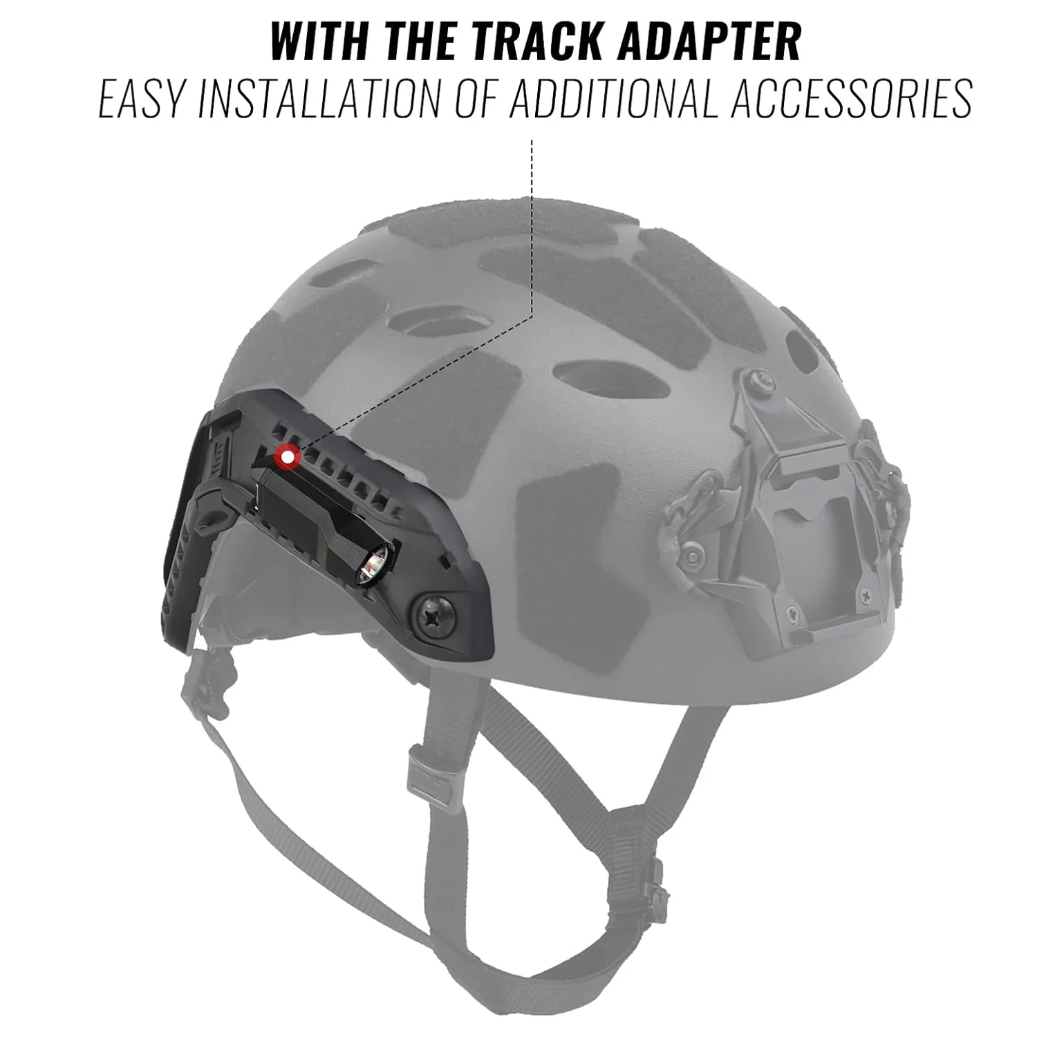 Tactical Helmet Rail Mount Accessory Side Rails Kit for High Cut Fast Helmet with Screws