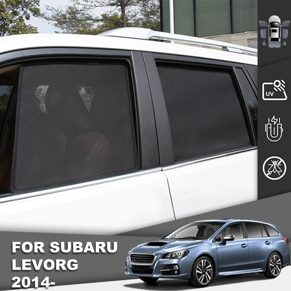 For Subaru LEVORG VM 2014-2020 Magnetic Car Sunshade Visor Front Windshield Curtain Cover Rear Side Baby Window Mesh Sun Shade