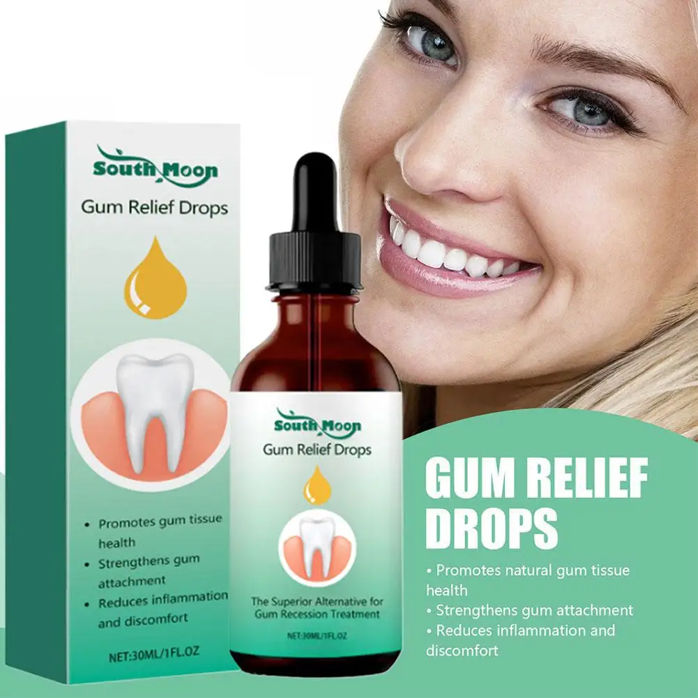 Gum Repair Drops Relieve Receding Promotes Natural Gum Tissue Health Repair Strong Teeth Strengthen Gums Dental Care