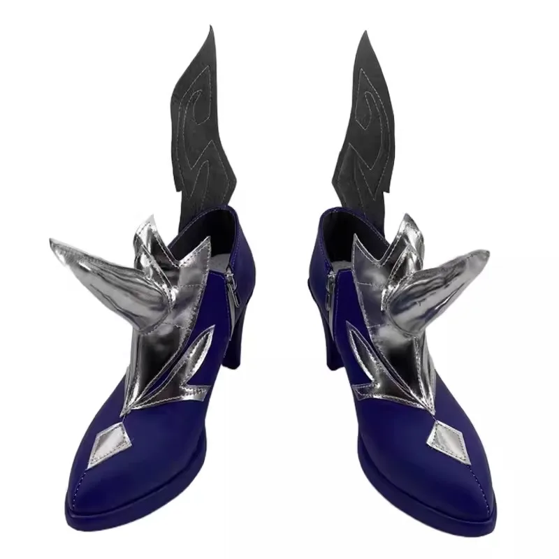 Game Genshin Impact Skirk Cosplay Shoes High Heels Tartaglia's Master Role Play Halloween Party Women Men Outfit Accessories