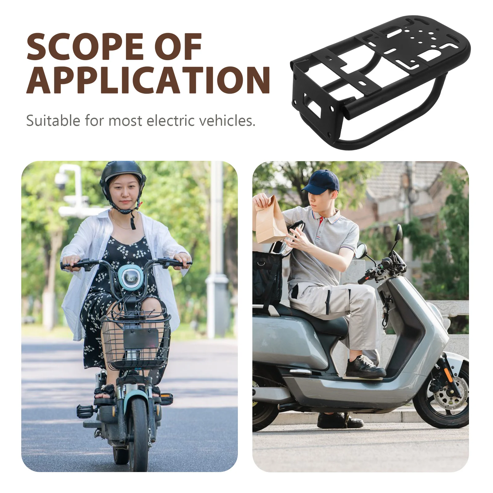 Uniwersalny bagażnik tylny do roweru elektrycznego z dużą pojemnością, żelazna rama, wytrzymały bagażnik rowerowy do przechowywania i dojazdów.