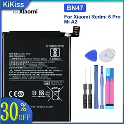 BN47 4000Mah Battery For Xiaomi Mi A2 Lite/Xiaomi Redmi 6 Pro BN 47 Phone Replacement Batteries + Tools