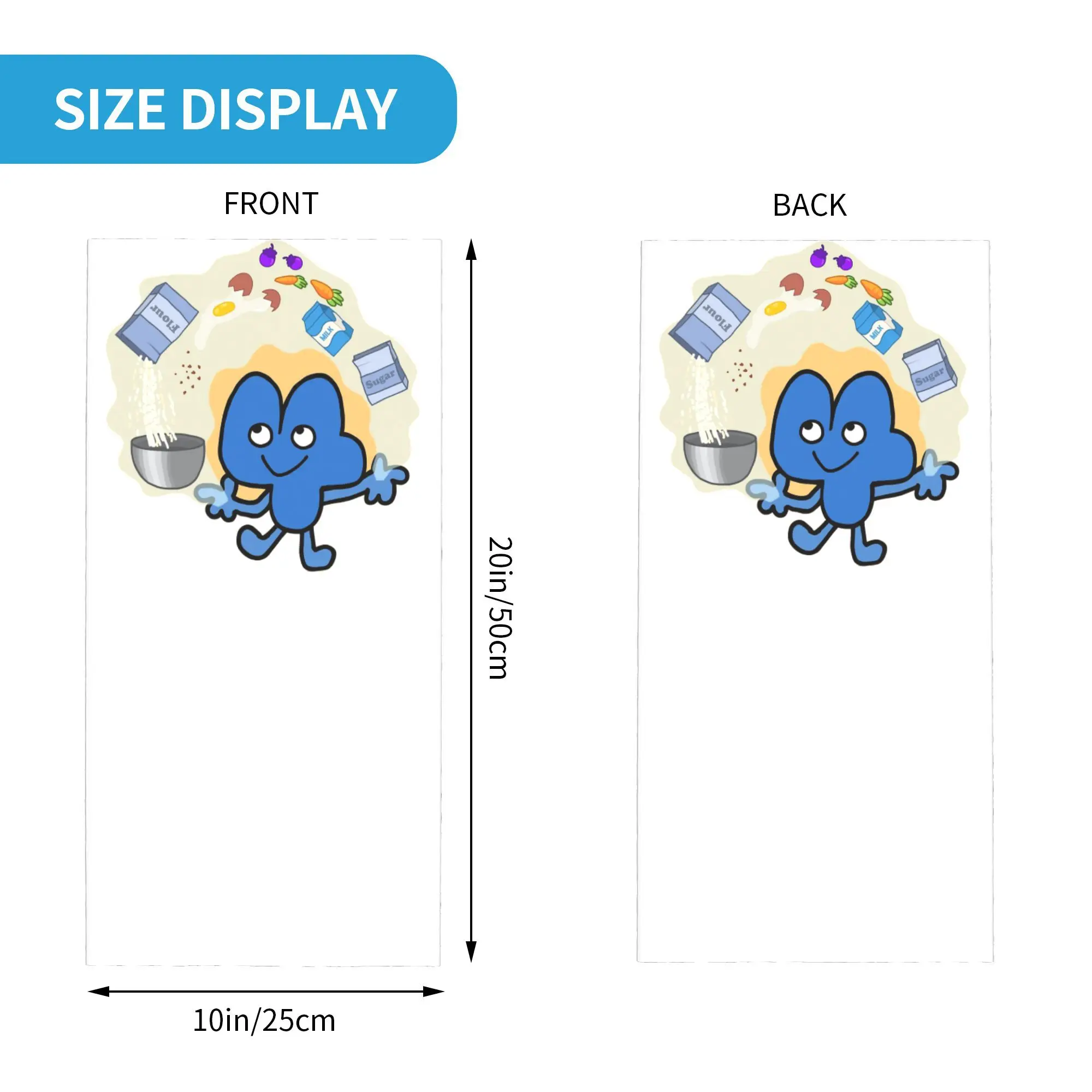 BFDI Baker Four Bandana Neck Cover Printed Face Scarf Multi-use Balaclava Hiking Fishing For Men Women Adult All Season