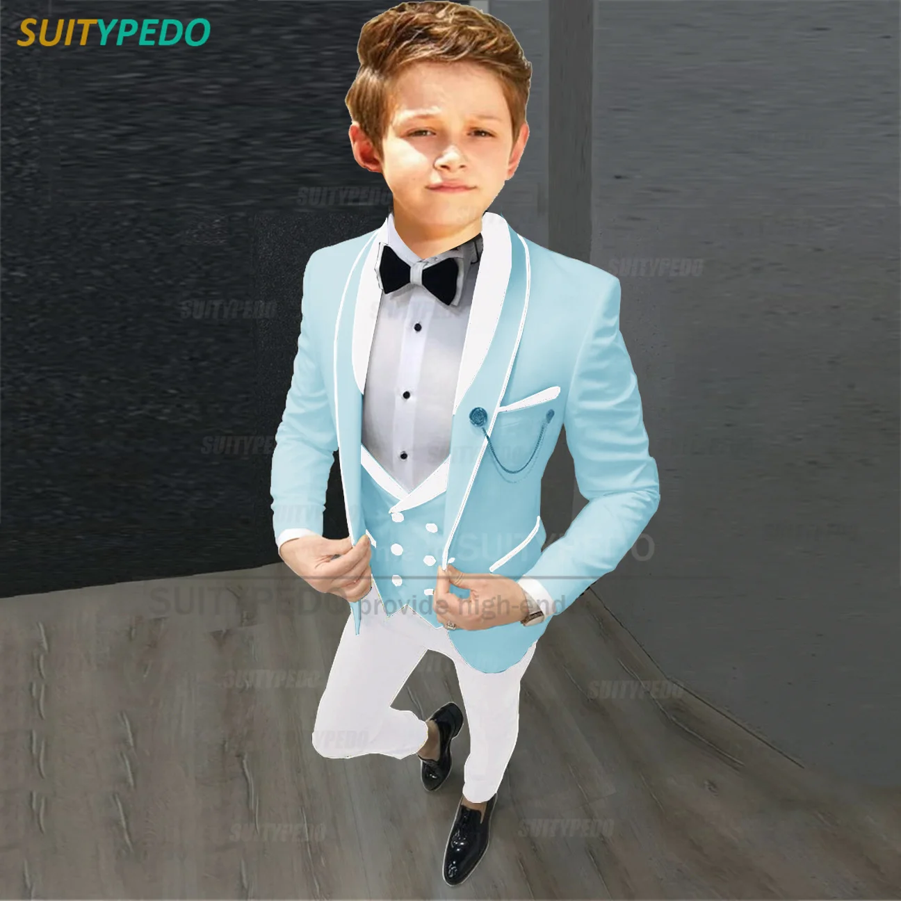 

Halloween Party Fashion Boys Suit 3 Pieces Child Graduation Ceremony Tailor-made Slim Fit Costumes Homecoming Kid Formal Outfits